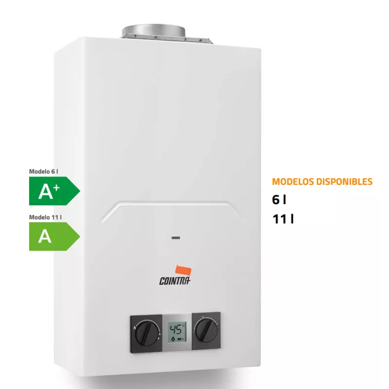 Calentador gas Cointra CADI 6B 6 L – atmosférico, butano/propano, clase A