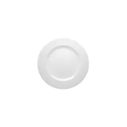 PLATILLO TE ESCORIAL BCO 510/18 cerámico blanco con diseño liso y borde decorativo ideal para servicio de mesa