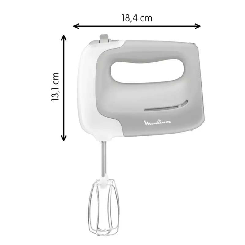Batidora amasadora Moulinex HM450B10 450W color gris con bol de 3.5L y diseño ergonómico para fácil manejo