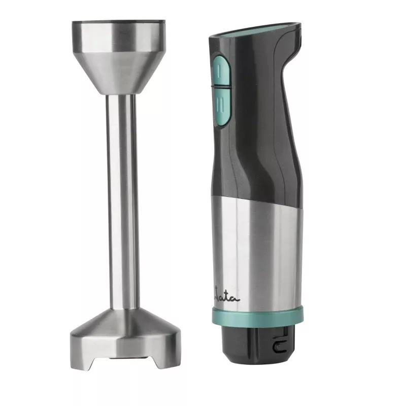 Batidora de mano Jata JEBT1853 1000W con accesorios en color negro y acero inoxidable, diseño ergonómico y fácil manejo