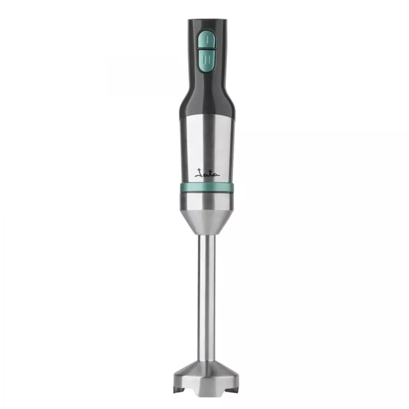 Batidora de mano Jata JEBT1853 1000W con accesorios en color negro y acero inoxidable, diseño ergonómico y potente motor.
