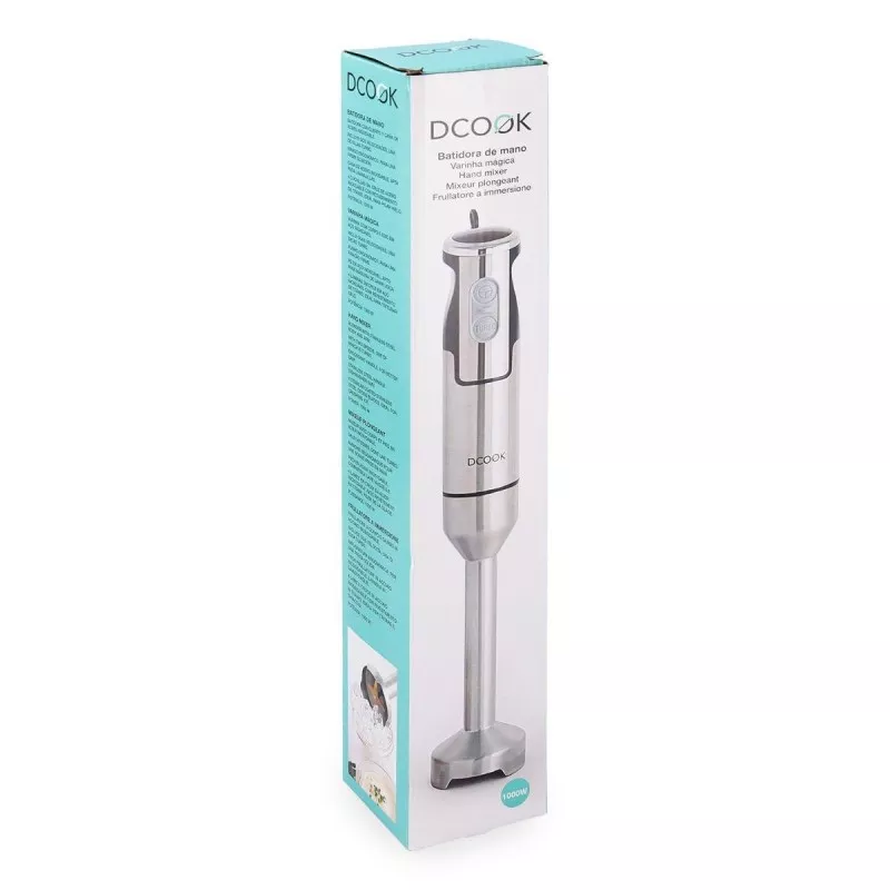 Batidora de mano DCook Gallery 1000W acero inox turbo con diseño elegante y acabado en acero inoxidable brillante