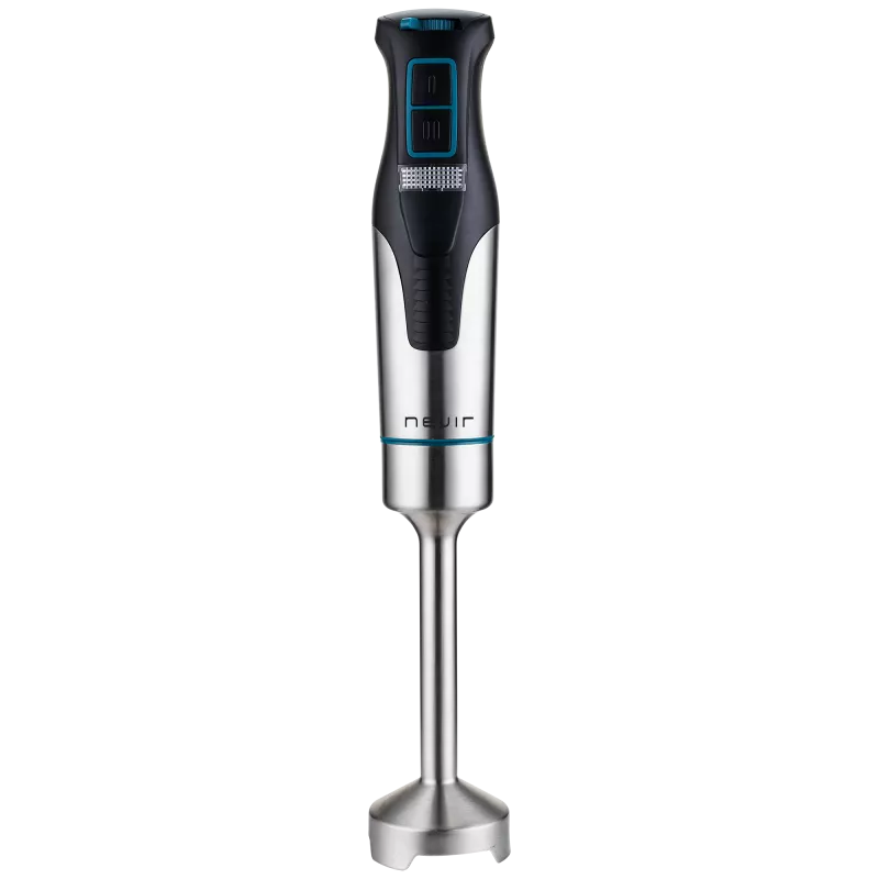 Batidora de mano Nevir NVR-8360 BA 1200W con acabado en acero inoxidable y accesorios versátiles para cocinar.