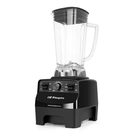 Batidora de vaso Orbegozo BV9650A 2L 1500W Tritán color negro con jarra de Tritán y control de velocidad.