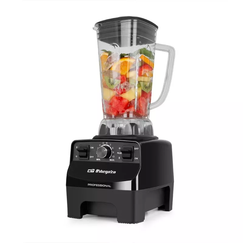 Batidora de vaso Orbegozo BV9650A 2L 1500W Tritán negra con jarra de trítano y diseño profesional para licuados.