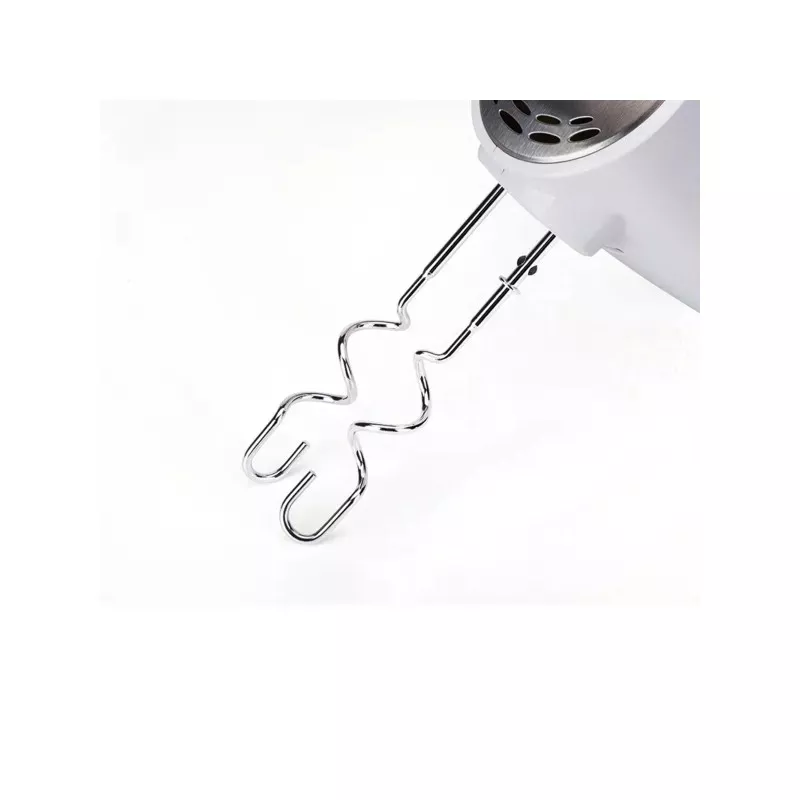 Batidora amasadora Jata BT575 400W 5 velocidades turbo en color blanco, con varillas de acero inoxidable y diseño ergonómico