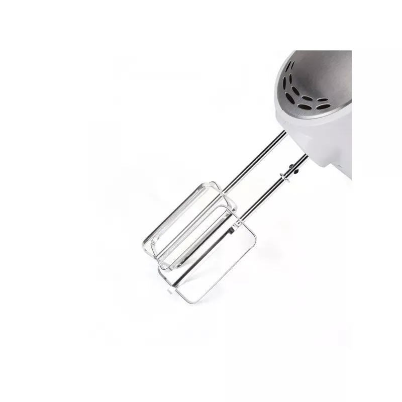 Batidora amasadora Jata BT575 400W de color blanco, 5 velocidades y turbo, con varillas de acero inoxidable.