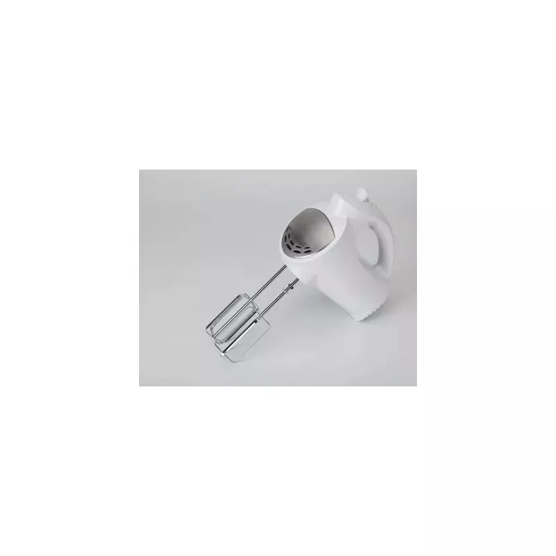 Batidora amasadora Jata BT575 400W 5 velocidades turbo en color blanco con acabado plástico y varillas de acero inoxidable