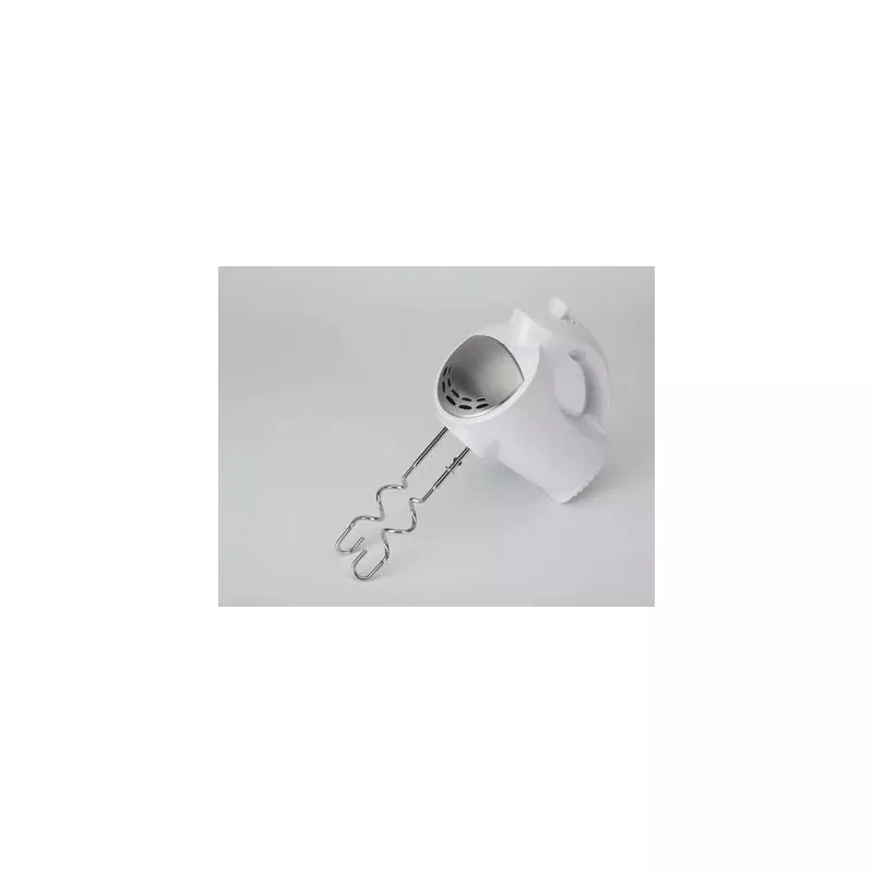 Batidora amasadora Jata BT575 400W blanca con 5 velocidades y turbo, ideal para mezclar y amasar.