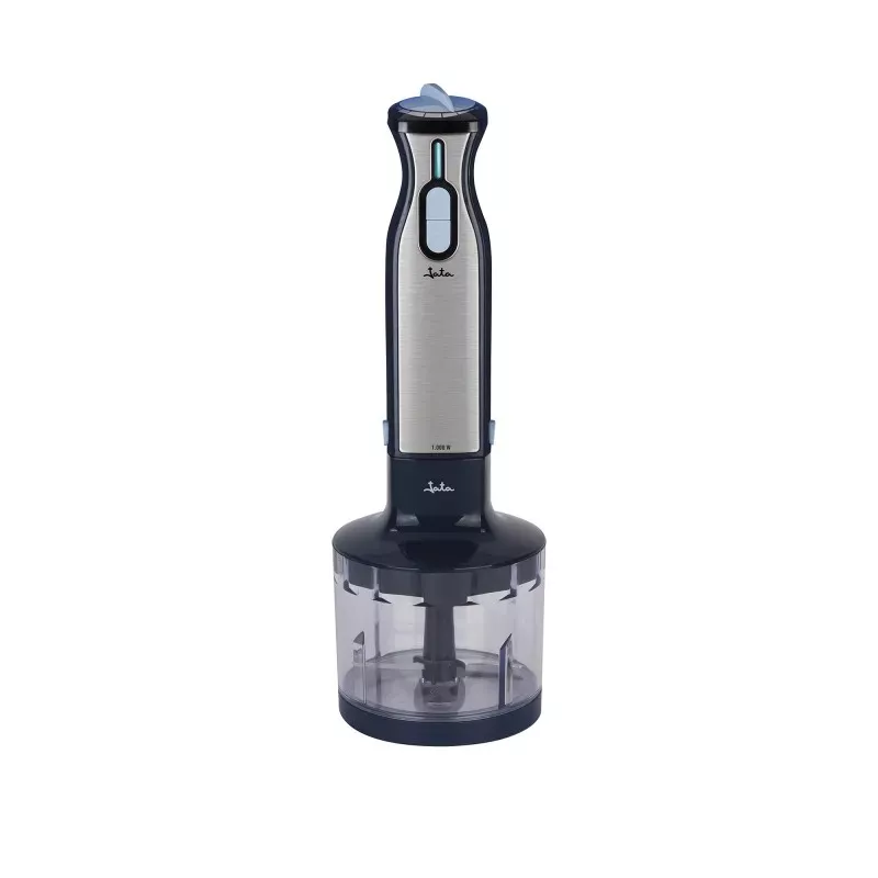 Batidora de mano Jata JEBT5026 1000W inox con accesorios en acabado inox y diseño ergonómico con vaso picador incluido.
