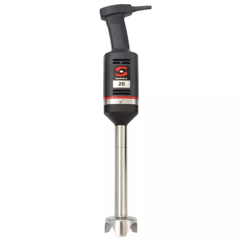 Batidora profesional de brazo Sammic XM-22 15L 300W de acero inoxidable con mango ergonómico y motor potente.