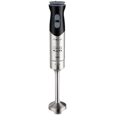 Batidora de mano Nevir NVR-8345BA 700W inox con diseño ergonómico, color negro y acabado en acero inoxidable.
