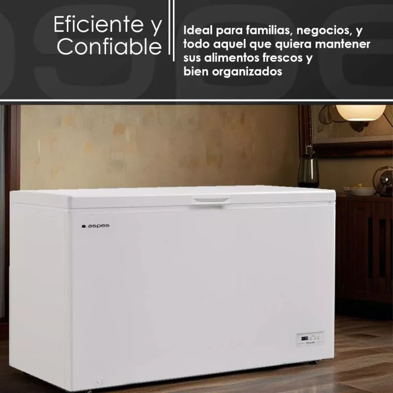Congelador horizontal Aspes ACH3001EDC 287L libre instalación blanco, eficiente con capacidad para alimentos organizados