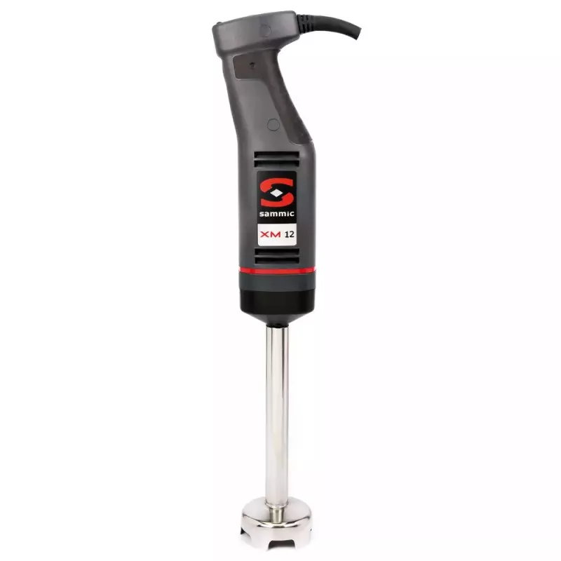 Batidora profesional de brazo Sammic XM-12 10L 230V en color negro con mango ergonómico y base de acero inoxidable.