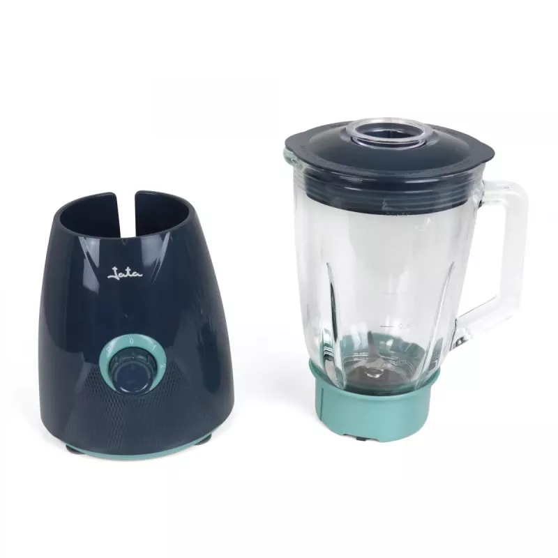 Batidora de vaso Jata JEBT1265 1,5L 1300W color negro con jarra de vidrio y diseño moderno para pica hielo.