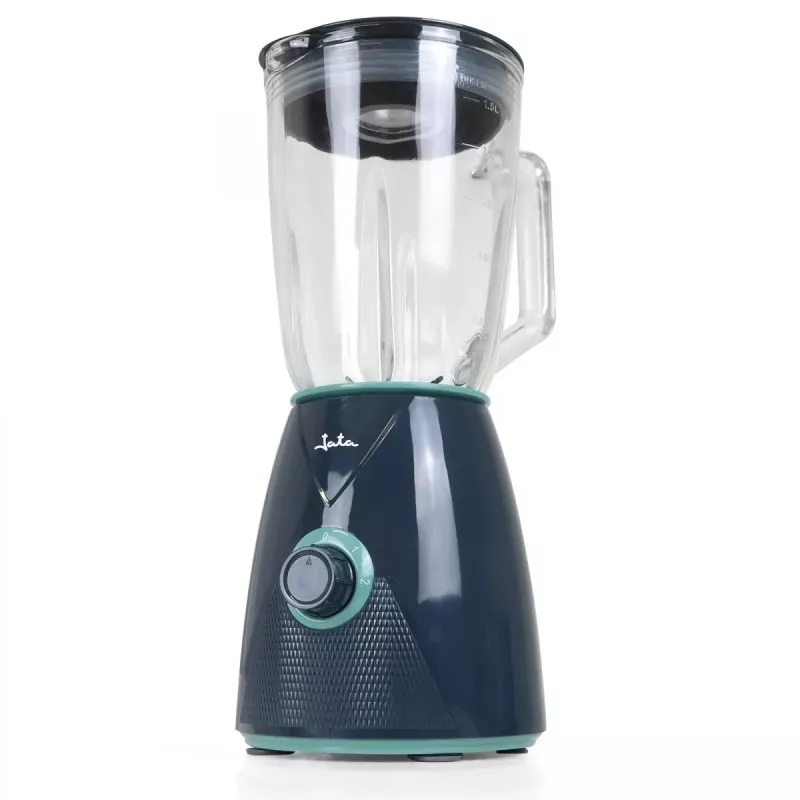 Batidora de vaso Jata JEBT1265 1,5L 1300W pica hielo azul y transparente con diseño moderno y potente motor.