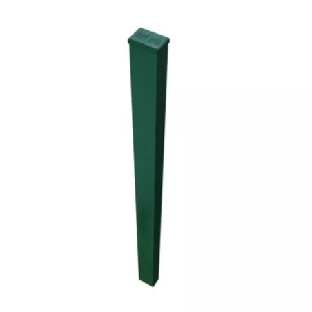 POSTE HERCULES 150 MOREDA BCO de metal verde con diseño rectangular y acabado resistente para instalaciones exteriores.