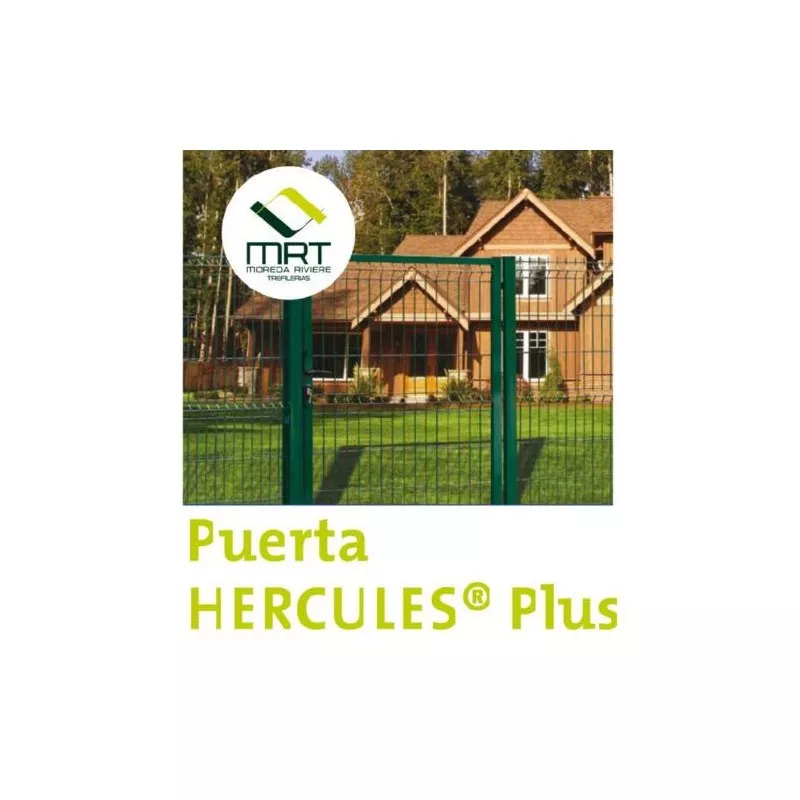 PUERTA HERCULES 1X1,5 VERDE MOREDA de metal, diseño robusto, acabado en color verde y fácil instalación.