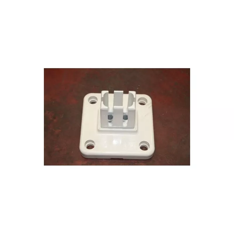 BASE PLACA HERCULES MOREDA BCA soporte cuadrado de plástico blanco con anclajes para instalación fácil