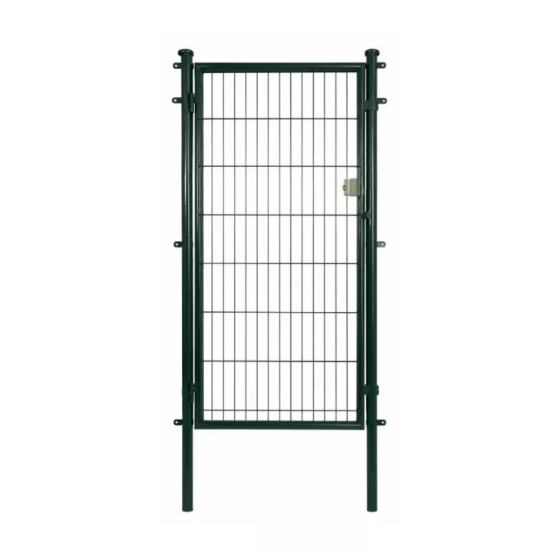 PUERTA 080 X 150 VERDE NUEVA con diseño de rejas metálicas y acabado resistente a la corrosión