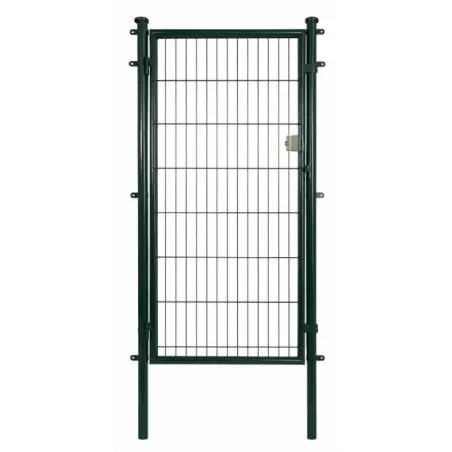 PUERTA 080 X 150 VERDE NUEVA con diseño de rejas metálicas y acabado resistente a la corrosión