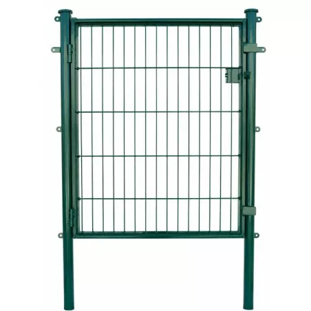 PUERTA 080 X 100 VERDE NUEVA de metal con diseño reja y acabado resistente a la intemperie