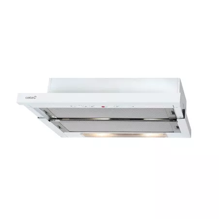 Campana telescópica Cata TF 5260 WH integrable 60 cm color blanco con acabado en acero inoxidable y diseño moderno.