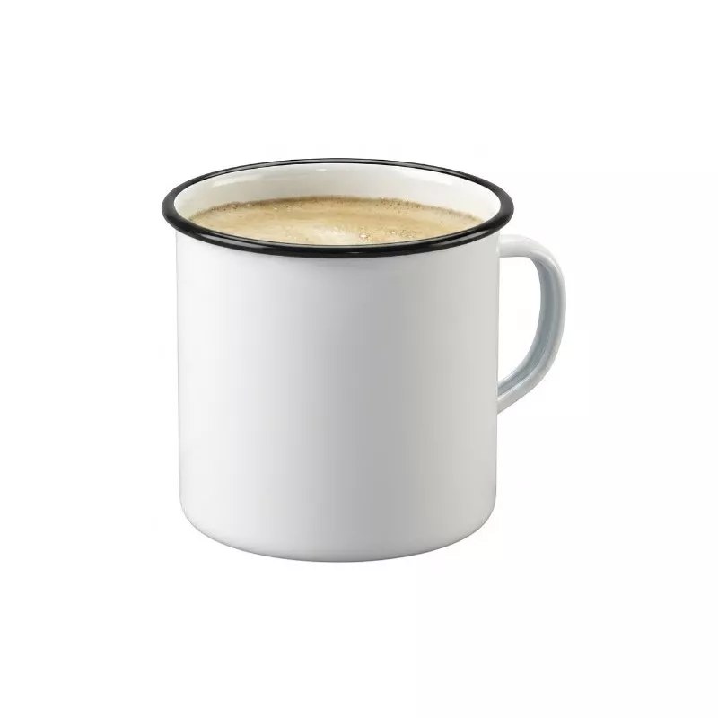 TAZA 12 BLANCA LA ESTRELLA de cerámica con acabado esmaltado y diseño clásico, ideal para café o té.