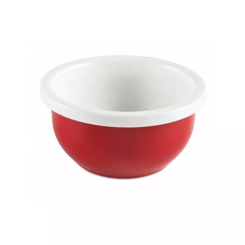 CUENCO SALAS 12 CM. FRAISE 941605 de cerámica rojo con borde blanco, diseño moderno y acabado brillante.