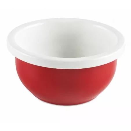 CUENCO SALAS 12 CM. FRAISE 941605 de cerámica rojo con borde blanco, diseño moderno y acabado brillante.