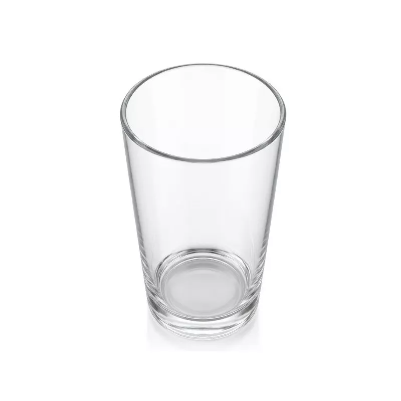 VASO CAÑA 20 HOSTELERIA transparente de vidrio, diseño liso, ideal para bebidas frías y calientes.
