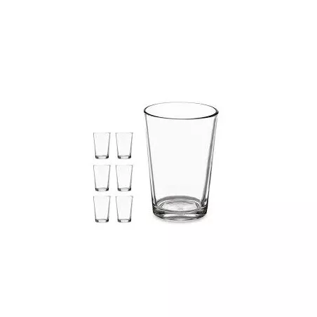 VASO SABOYA 4 HOSTELERIA de vidrio transparente, diseño moderno y acabado brillante, ideal para uso diario.