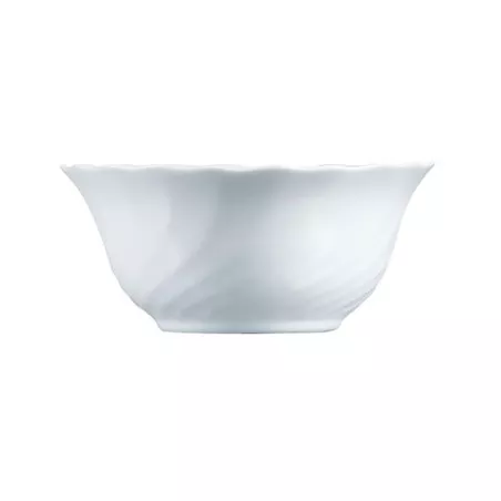 ENSALADERA 12.5 TRIANON BLANCO de cerámica con acabado brillante y diseño elegante, ideal para servir ensaladas.