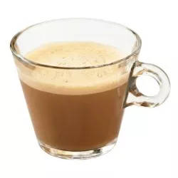 TAZA CAPUCHINO CONIC V13278618 de vidrio transparente con diseño moderno y asa ergonómica para un agarre cómodo