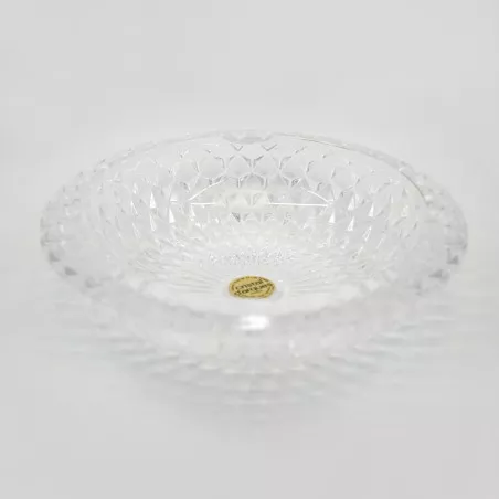 CENICERO DIAMANT 16 D\'ARQUES de cristal transparente con diseño tallado en forma de diamante y acabado brillante