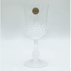 COPA ANCENIS Nº 2 AGUA D\'ARQUES cristal transparente con diseño tallado y base amplia para bebidas frías