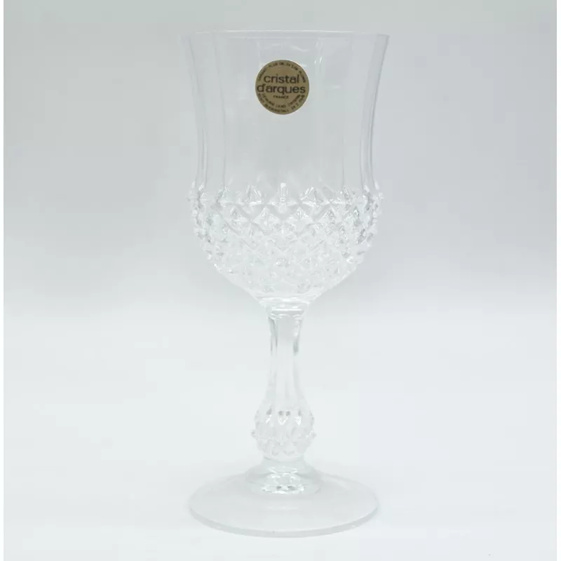 COPA ANCENIS Nº 2 AGUA D\'ARQUES cristal transparente con diseño tallado y base amplia para bebidas frías