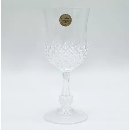 COPA ANCENIS Nº 2 AGUA D\'ARQUES cristal transparente con diseño tallado y base amplia para bebidas frías
