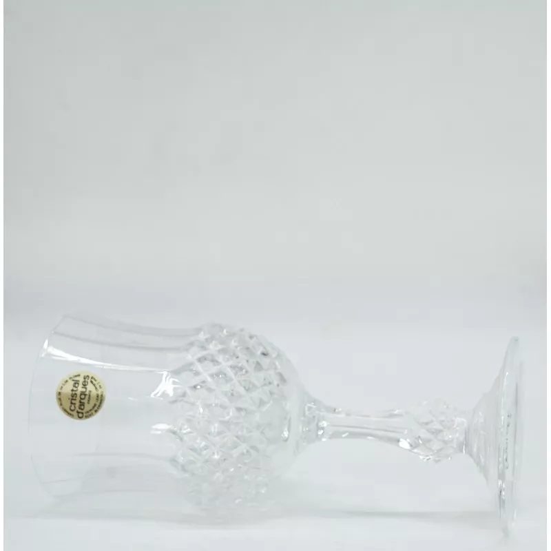 COPA ANCENIS Nº 2 AGUA D\'ARQUES de cristal transparente con diseño tallado y base acanalada