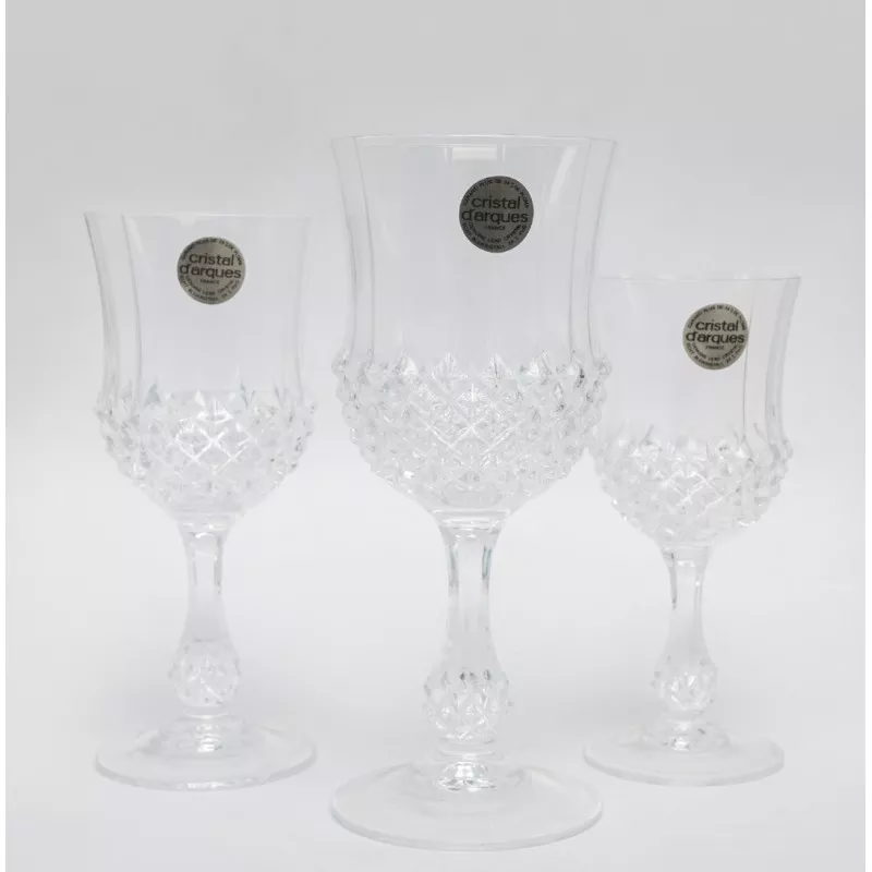 COPA ANCENIS Nº 2 AGUA D\'ARQUES cristal transparente con diseño tallado y base estilizada, ideal para eventos y decoración.