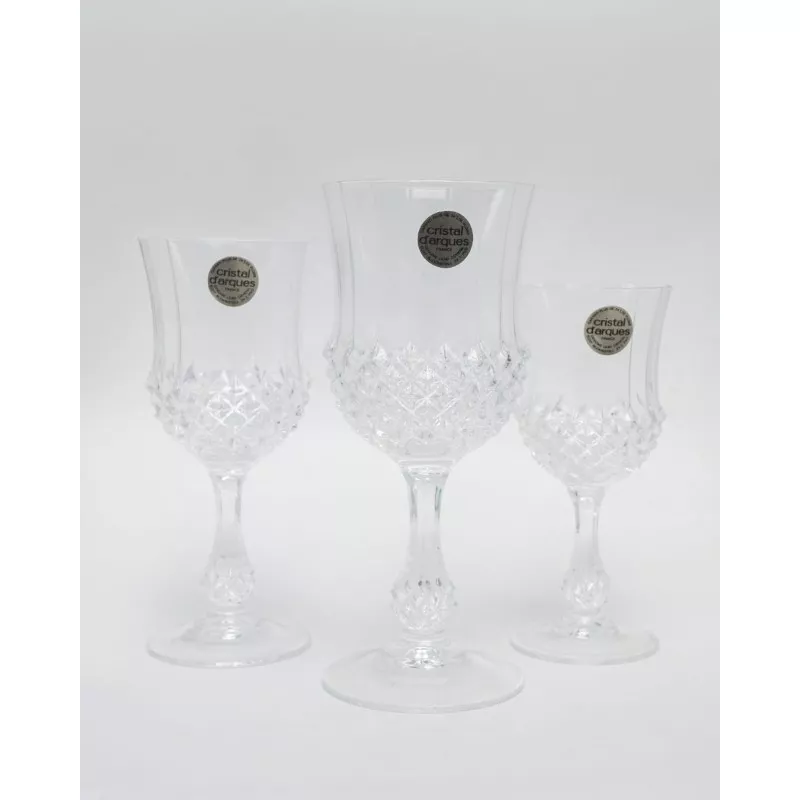 COPA ANCENIS Nº 2 AGUA D\'ARQUES de cristal transparente con elegante diseño tallado y acabado brillante.