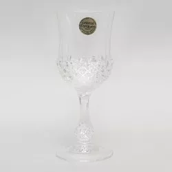 COPA ANCENIS Nº 3 VINO D\'ARQUES de cristal transparente con diseño tallado y base ornamentada.