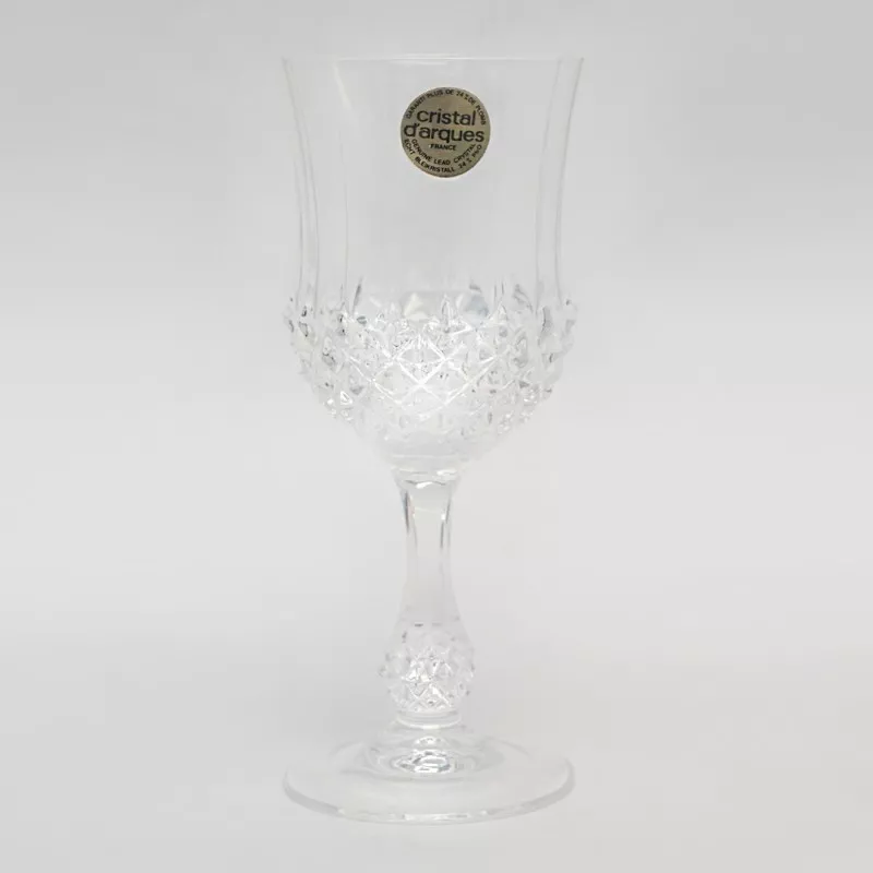 COPA ANCENIS Nº 3 VINO D\'ARQUES de cristal transparente con diseño tallado y base ornamentada.