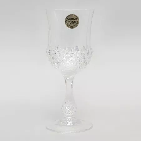 COPA ANCENIS Nº 3 VINO D\'ARQUES de cristal transparente con diseño tallado y base ornamentada.