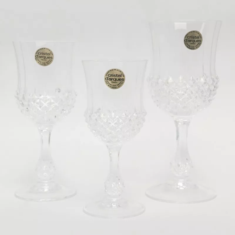 COPA ANCENIS Nº 5 JEREZ D\'ARQUES de cristal transparente con diseño tallado y base elegante de forma clásica