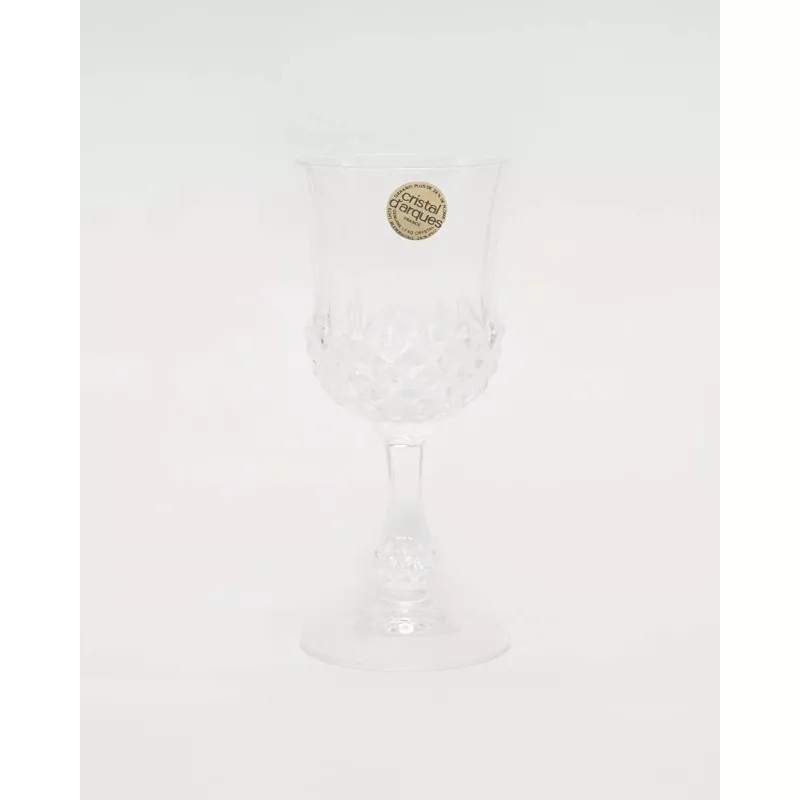 COPA ANCENIS Nº 7 LICOR D\'ARQUES de cristal transparente con diseño tallado y base elegante tipo pedestal