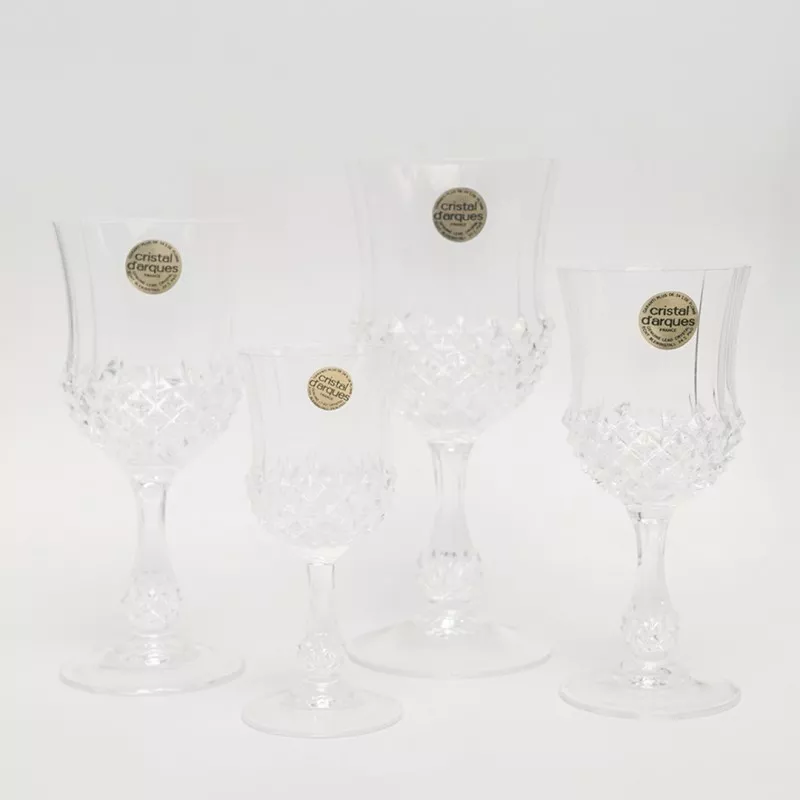 COPA ANCENIS Nº 7 LICOR D\'ARQUES de cristal transparente con diseño tallado y base elegante.