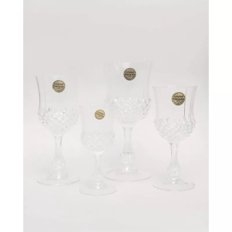 COPA ANCENIS Nº 7 LICOR D\'ARQUES de cristal transparente con diseño luminoso y elegante acabado facetado.