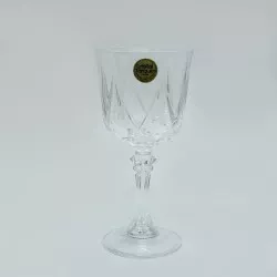 COPA AUTEILLE Nº 2 AGUA D\'ARQUES de cristal transparente con diseño tallado y base sólida elegante