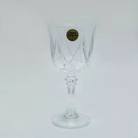 COPA AUTEILLE Nº 2 AGUA D\'ARQUES de cristal transparente con diseño tallado y base sólida elegante